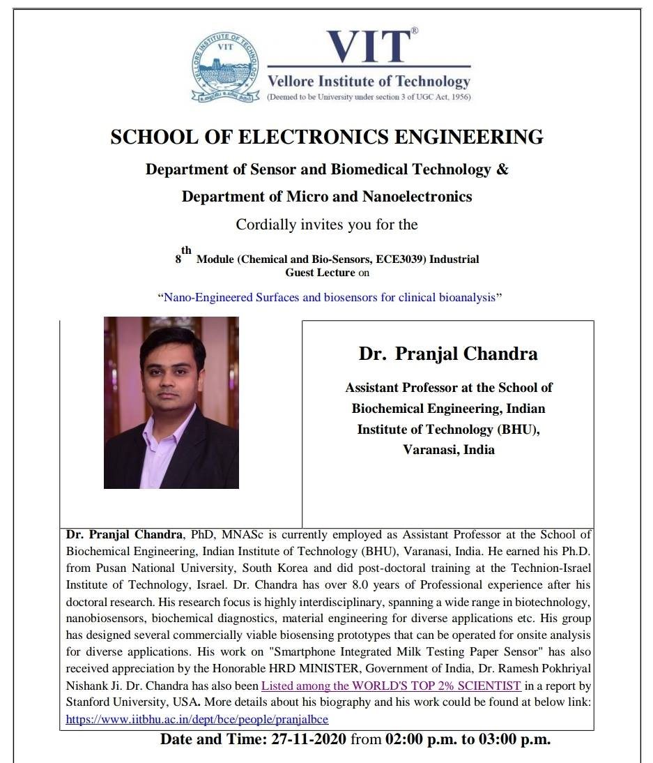 Industrial Guest Lecture: VIT, Vellore